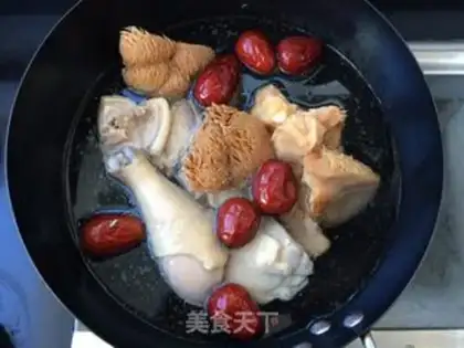 Make Monkey head, chicken leg soup step 6
