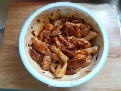 Make Chicken Sanbao Potato step 1