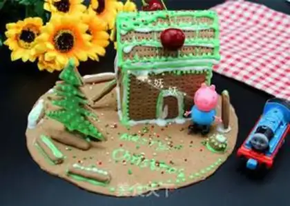 Make Chocolate cookie house step 7