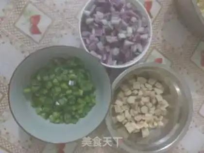 Make Sausage fried rice step 1