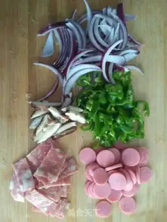 Make Bacon mushroom pizza step 1