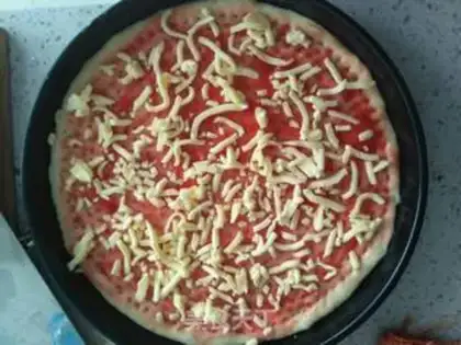 Make Bacon mushroom pizza step 3