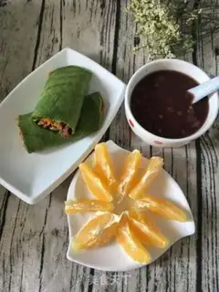 Make Spinach sauce and vegetable burrito step 18