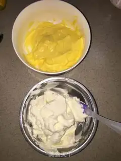 Make Mango cheese on a tea cake step 6