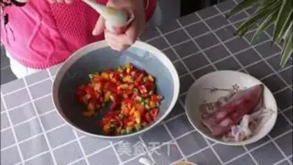 Make A pepper yolk squid step 4