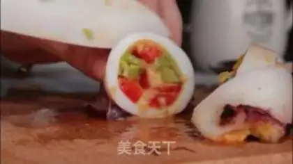 Make A pepper yolk squid step 7