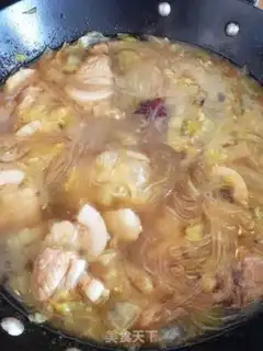 Make A sour fan with white meat step 12