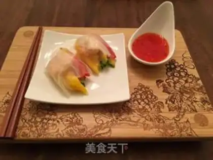Make The cross-shrimp spring roll step 4