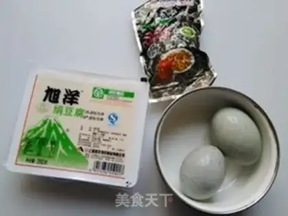 Make Eggs and tofu step 0