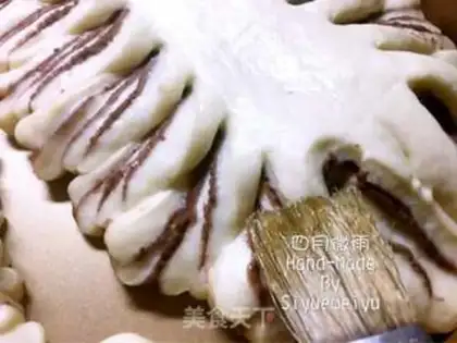 Make Christmas tree bean bread step 13
