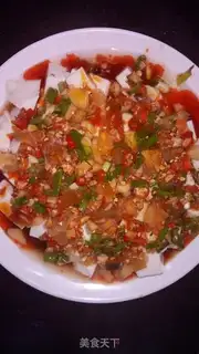 Make Spicy egg tofu step 4