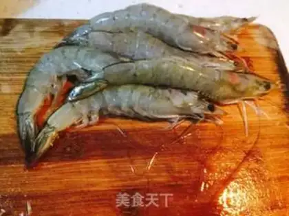Make Garlic fan shrimp step 0