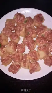 Make Tofu puffed meat step 3