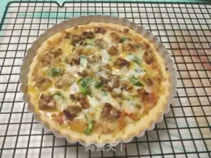 Make Black pepper chicken pizza step 21