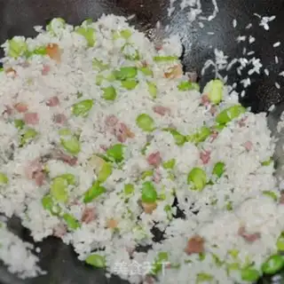 Make Bean and ham rice step 4