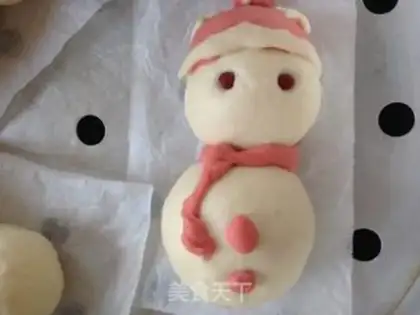 Make Snowman bean bag step 12