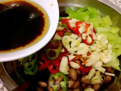 Make Celery peanuts with black wood step 7