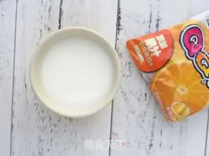 Make Orange milk pudding step 0