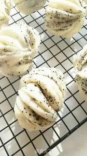 Make Black sesame roll step 11