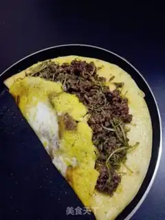 Make Peas seed beef omelet step 1