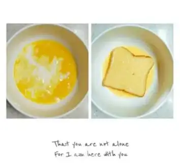 Make Egg milk toast step 2