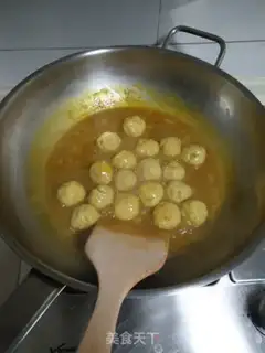 Make Curry fishballs step 7