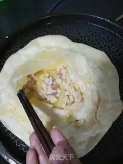 Make Ham egg burrito step 4