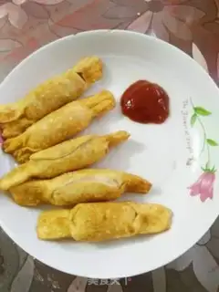 Make Candy sausage dumplings step 8