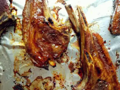 Make Honeyed lamb chops step 9