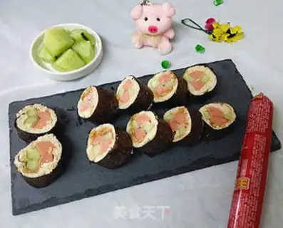 Make Bread ham sushi step 8