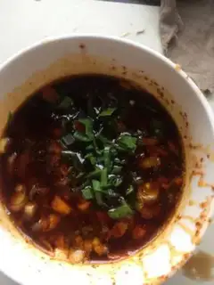 Make Garlic goat blood step 2
