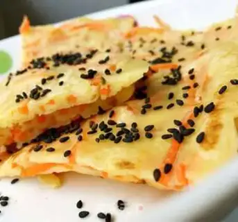 Make Carrot egg waffles step 6