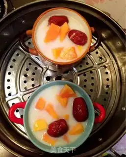 Make A papaya milk red date step 4