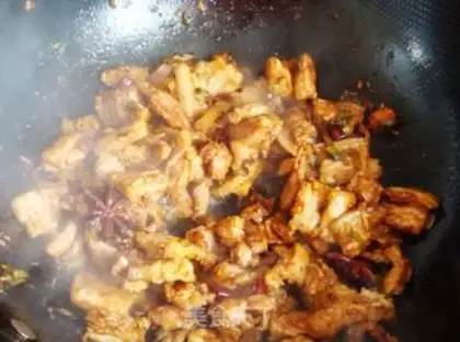 Make Bean horned noodles step 5