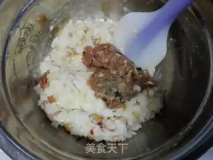 Make Peanut meat and rice step 2