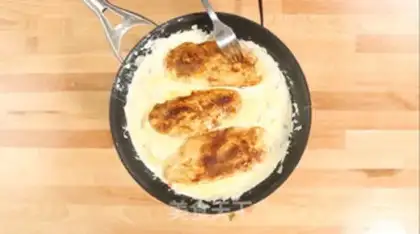 Make Cheese chicken chest step 10