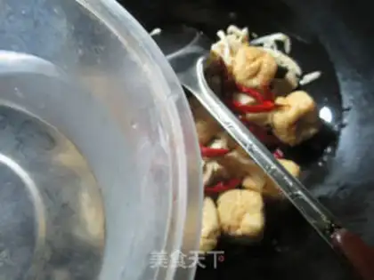 Make The tofu is burning water step 4