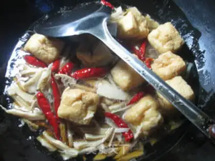 Make The tofu is burning water step 8