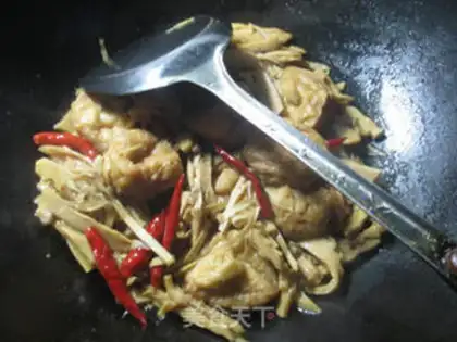 Make The tofu is burning water step 9