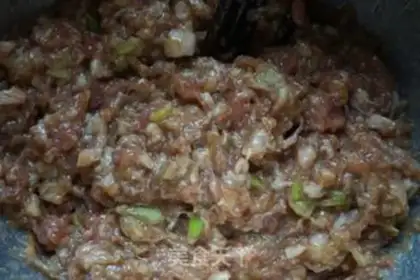 Make Pork bean horn dumplings step 4