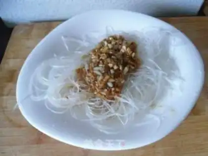 Make Garlic fan cod step 7