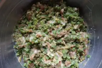 Make Pork bean horn dumplings step 7