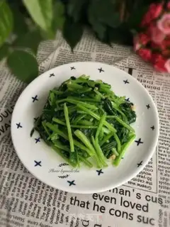 Make Garlic spinach step 5