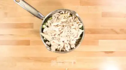 Make The broccoli chicken makes shellfish powder step 10