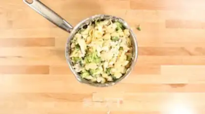 Make The broccoli chicken makes shellfish powder step 11