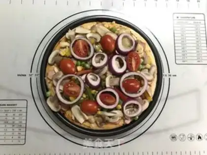 Make Soft mushroom pizza step 12