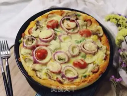 Make Soft mushroom pizza step 15