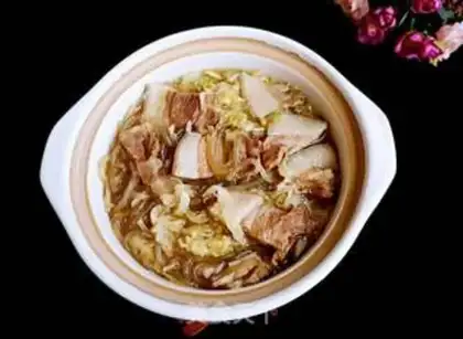 Make A sour fan with white meat step 10