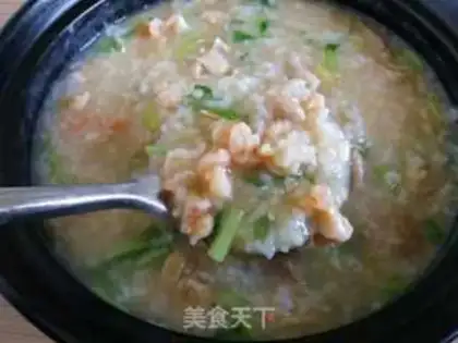 Make Shrimp chicken congee step 9