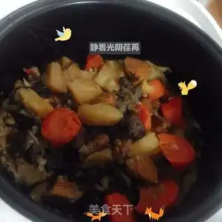 Make Chicken mushroom rice step 6